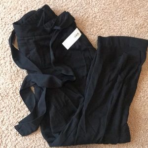 Old Navy Mid-Rise Tie-Waist Black Pant